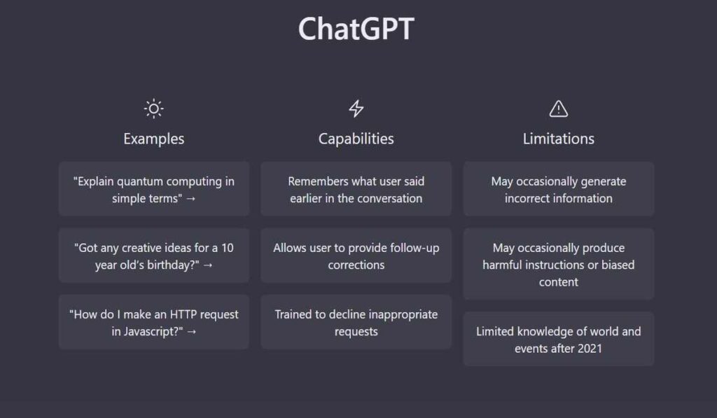 ChatGPT: History, Features, Benefits, Cons & How to use (Image Source: OpenAI Website)